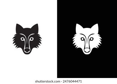 Ilustración Vector Silueta de aardwolf aislado sobre fondo blanco