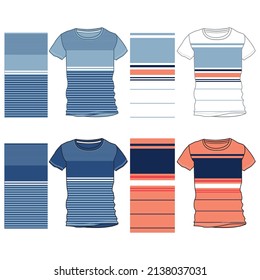 Illustration vector silhouette shirt with fabric lines and colors fashion design