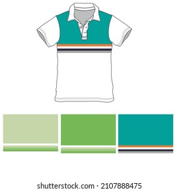 Illustration vector silhouette v neck t-shirt