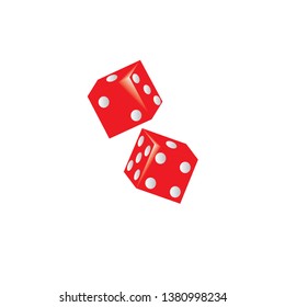 Illustration Vector simple red dice symbol