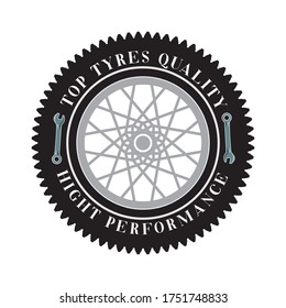 Illustration Vector of  Simple Tyres Icon Logo. Good for your icon or logo