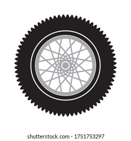 Ilustración Vector del logotipo del icono de neumáticos simples. Bien por su icono o logotipo