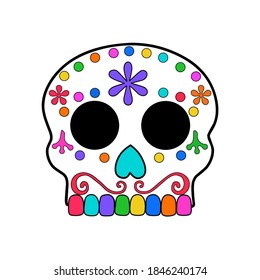 Illustration vector skull celebration Day of the Dead 