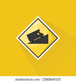 Illustration Vector of Slope Sign in Flat Design