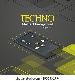 Ilustración vectorial de iconos de medios de interfaz de smartphone.