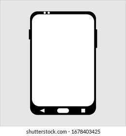 ilustración vector de Smartphone, teléfono móvil aislado con pantalla en blanco. Símbolo inteligente icono vectorial de la pantalla de teléfono móvil inteligente o teléfono móvil androide moderno