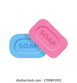 Illustration vector of soaps with flat design style.Perfect for element of poster,infographic and animation in hospital,school and pharmacy.