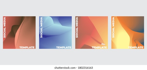 illustration vector of social media template. social media post perfect for promotion your product.