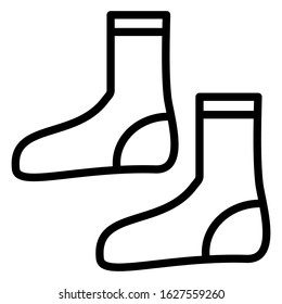 illustration vector of socks icon with outline style, good for ecommerce, web, application and other business