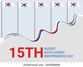 Illustration vector South Korea independence day