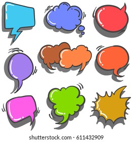 Illustration vector of speech balloon collection