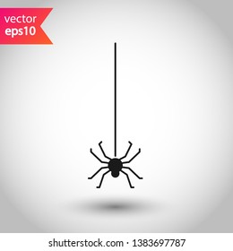 Illustration of vector spider icon. Insect vector sign. Spider vector flat icon.  EPS 10 symbol