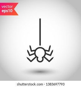 Illustration of vector spider icon. Insect vector sign. Spider vector flat icon.  EPS 10 symbol