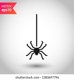 Illustration of vector spider icon. Insect vector sign. Spider vector flat icon.  EPS 10 symbol