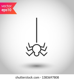 Illustration of vector spider icon. Insect vector sign. Spider vector flat icon.  EPS 10 symbol