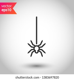 Illustration of vector spider icon. Insect vector sign. Spider vector flat icon.  EPS 10 symbol