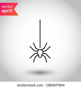 Illustration of vector spider icon. Insect vector sign. Spider vector flat icon.  EPS 10 symbol