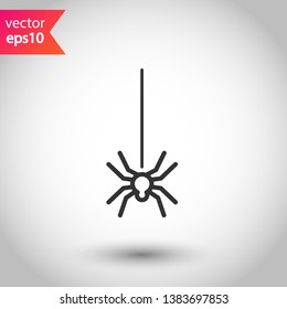 Illustration of vector spider icon. Insect vector sign. Spider vector flat icon.  EPS 10 symbol