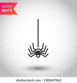 Illustration of vector spider icon. Insect vector sign. Spider vector flat icon.  EPS 10 symbol