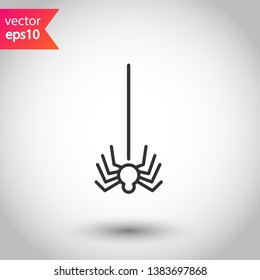 Illustration of vector spider icon. Insect vector sign. Spider vector flat icon.  EPS 10 symbol