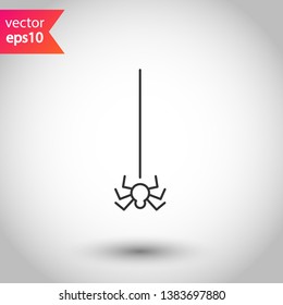 Illustration of vector spider icon. Insect vector sign. Spider vector flat icon.  EPS 10 symbol