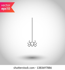Illustration of vector spider icon. Insect vector sign. Spider vector flat icon.  EPS 10 symbol