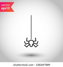 Illustration of vector spider icon. Insect vector sign. Spider vector flat icon.  EPS 10 symbol