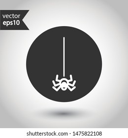 Illustration of vector spider icon. Insect vector sign. Spider vector flat icon.  EPS 10 symbol. Round icon design