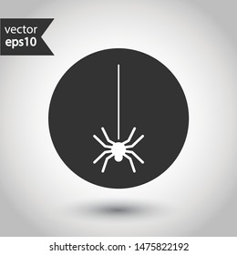Illustration of vector spider icon. Insect vector sign. Spider vector flat icon.  EPS 10 symbol. Round icon design