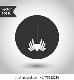 Illustration of vector spider icon. Insect vector sign. Spider vector flat icon.  EPS 10 symbol. Round icon design
