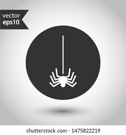 Illustration of vector spider icon. Insect vector sign. Spider vector flat icon.  EPS 10 symbol. Round icon design