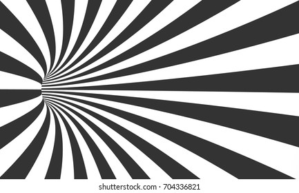 Illustration of Vector Spiral Tunnel Illusion. Vortex Motion Striped Tunnel Background