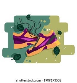 illustration vector of sport shoes. very cool. good for embellishing your work.