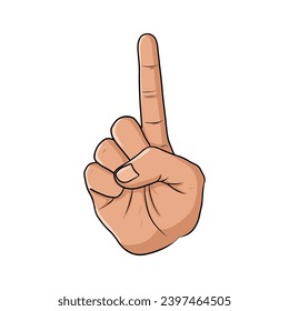 illustration and vector of standing hand or index finger movements, usually used for communication, asking, showing something, gesturing, etc.
