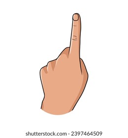 illustration and vector of standing hand or index finger movements, usually used for communication, asking, showing something, gesturing, pointing, etc.