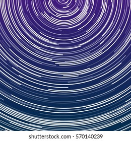 Illustration of Vector Star Trails Effect. Moving Lines HUD Futuristic User Interface Visualization Template