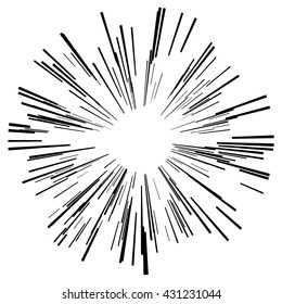 illustration vector starburst black lines from the middle 
