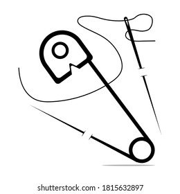 ilustración de punto vectorial y anclaje aislado en fondo blanco. Pasos 10