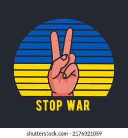 ilustración vector de la guerra de fin en ucrania campaña perfecta para imprimir, afiche, etc.