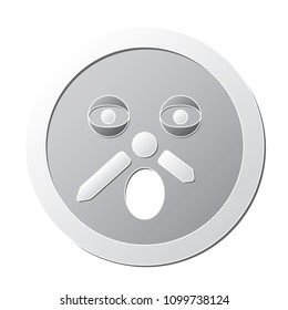 illustration vector of strain insomnia face with clock hand paper cutting art