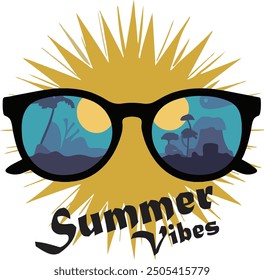 Illustration vector style of summer vibes