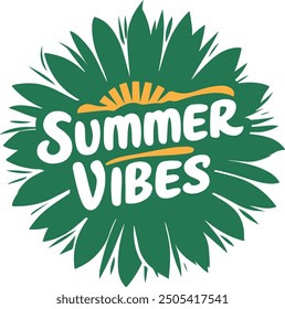 Illustration vector style typography design of summer vibes