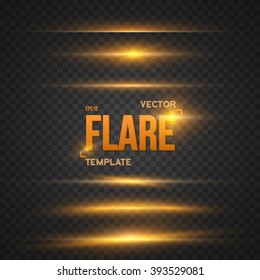 Illustration of Vector Sun Lens Flare Effect. Transparent Vector Overlay Lens Flare Ray Effect. Vector EPS10 Bright Sunflare Explosion Template