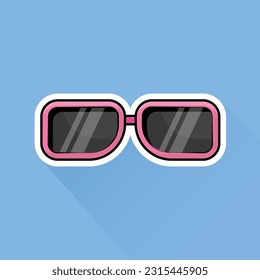 Illustration Vector of Sunglasses in Flat Design