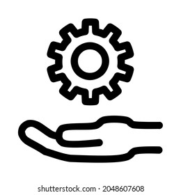 Illustrationsvektorgrafik des Unterstützungssymbols mit Linienstil. Perfekt für die Unterstützung von Web, Poster, Anwendung, etc. Dimension's ist 48x48 Pixel. 
