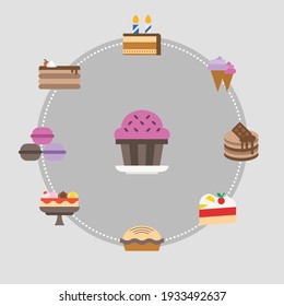 Illustrationsvektor für süßen Nachtisch