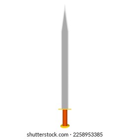 Illustration vector of sword on the isolated white background. Fit for poster, story book, logotype, etc. 