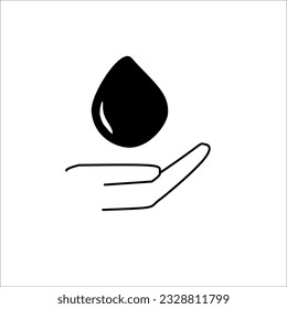 Illustration, vector, symbol, art, raindrop eco liquid protection logo