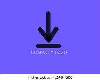 Illustration vector symbol button download company logo modern