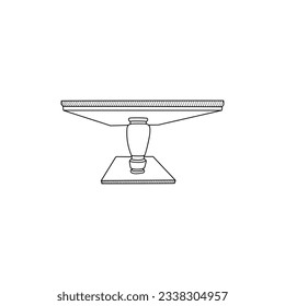 vector de ilustración de la plantilla de diseño de arte de línea de tabla, símbolo vector, signo, ilustración de contorno.